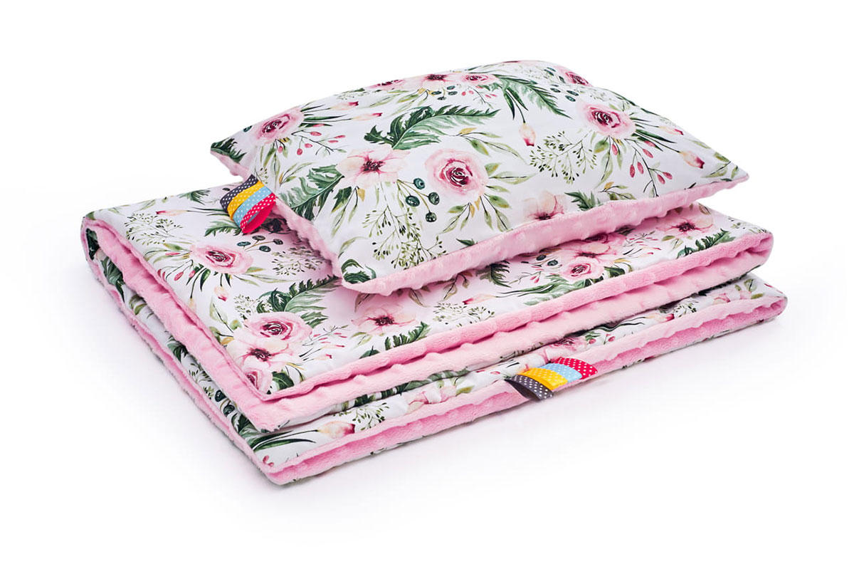 Set-kouvertas-maxilari-pink-floral Σετ Προίκας μωρού Pink Floral - Princess Gift - Image 2