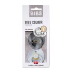 BIBS Colour Καουτσούκ Iron / Baby Blue 0-6 μηνών 2τμχ