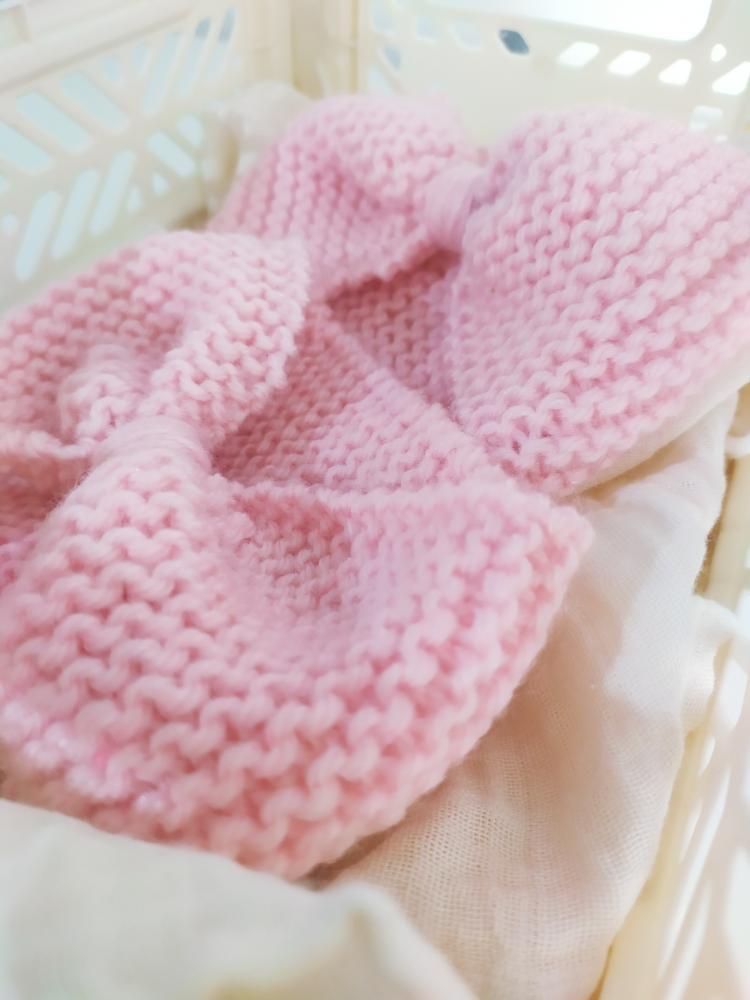 kordela-fiogkos-roz-4-babyllama Χειροποίητη Πλεχτή Κορδέλα Φιόγκος - Image 5