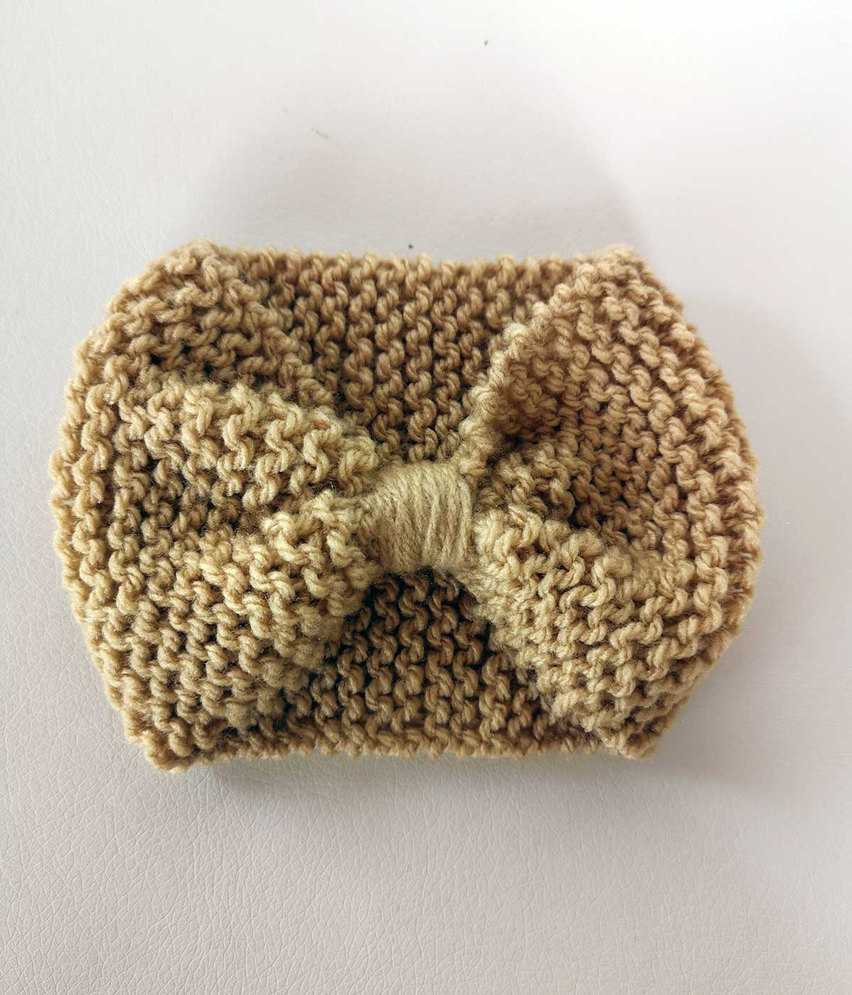 kordela-mustard-babyllama Χειροποίητη Πλεχτή Κορδέλα Φιόγκος - Image 9