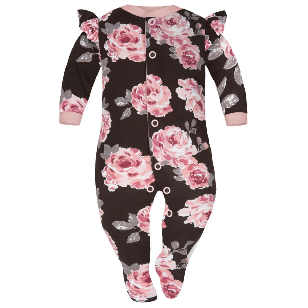 Mavro Floral Babyllama -me autakia Φορμάκι Floral Μαύρο - Image 1