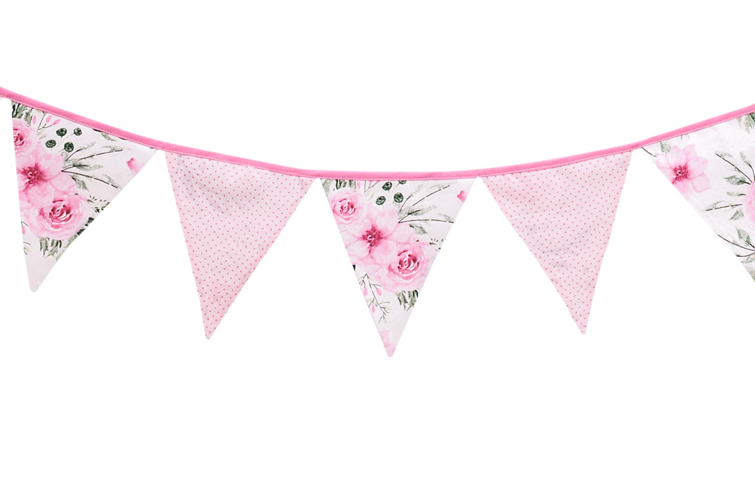 Girlada-simaiakia-Pink floral-2-babyllama Γιρλάντα με σημαιάκια Pink Floral - Image 3