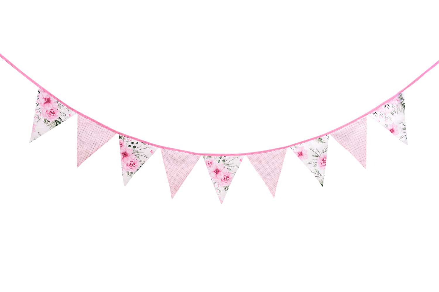 Girlada-simaiakia-Pink-floral-3-babyllama Γιρλάντα με σημαιάκια Pink Floral - Image 2