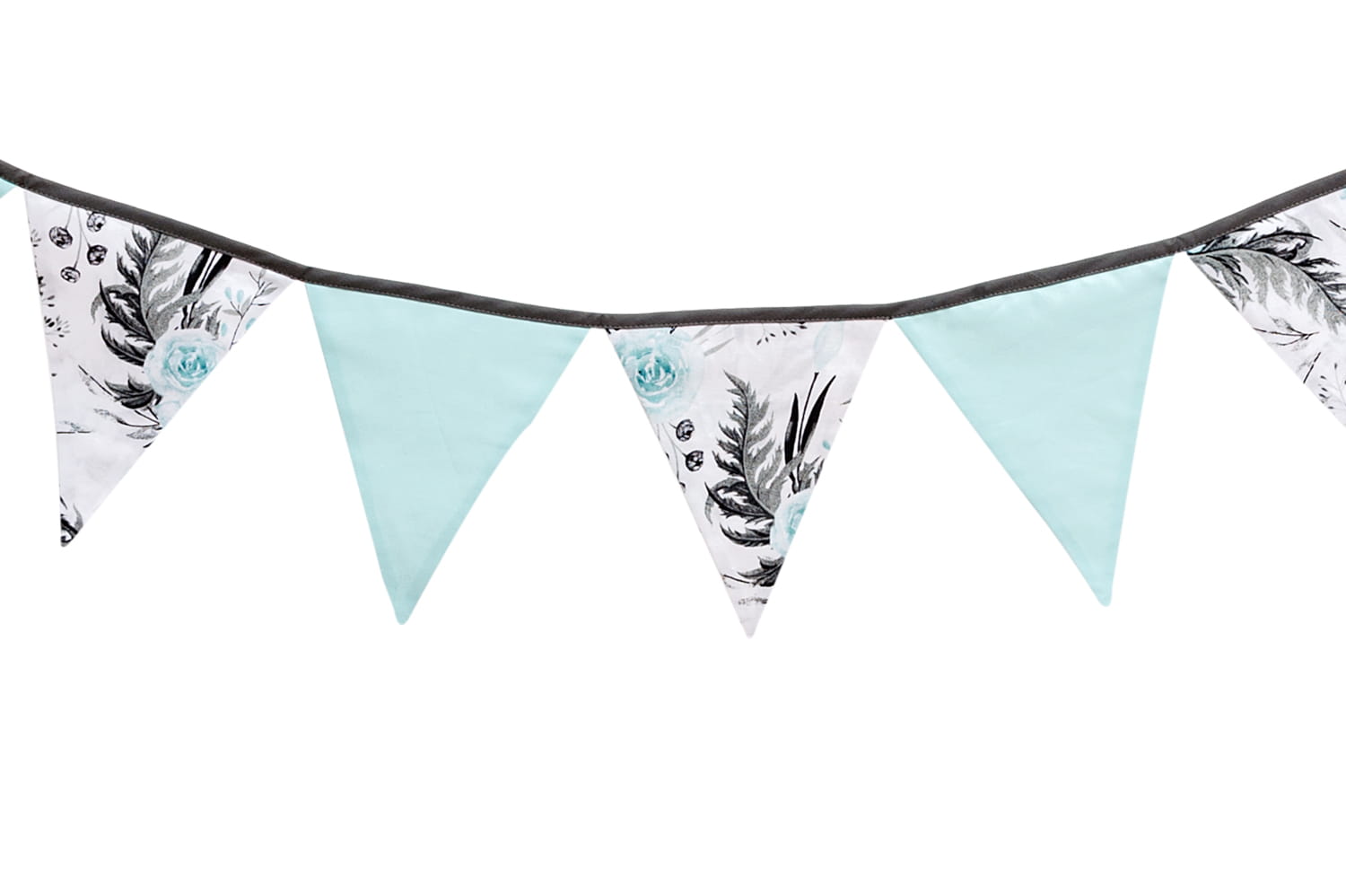 Girlada-simaiakia-menta-floral-2-babyllama Γιρλάντα με σημαιάκια Μέντα Floral - Image 2