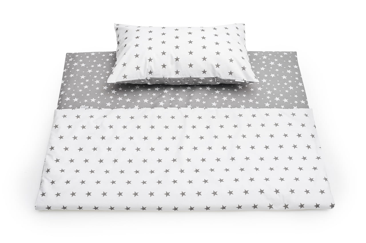 Set paploma me maxilarothiki Grey Galaxy Babyllama Παπλωματοθήκη Grey Galaxy 135x100cm +2 Δώρα - Image 1