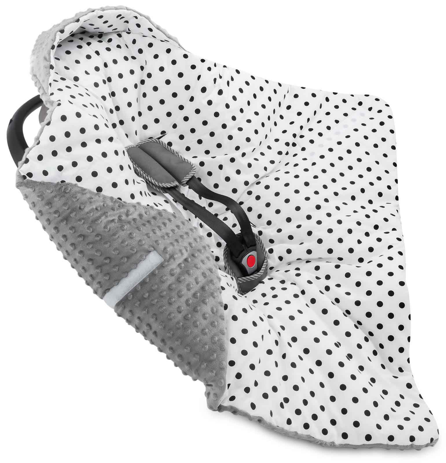 kouverta autokinitou - Black Dots - Babyllama Κουβέρτα καθίσματος αυτοκινήτου Black Dots - Image 2