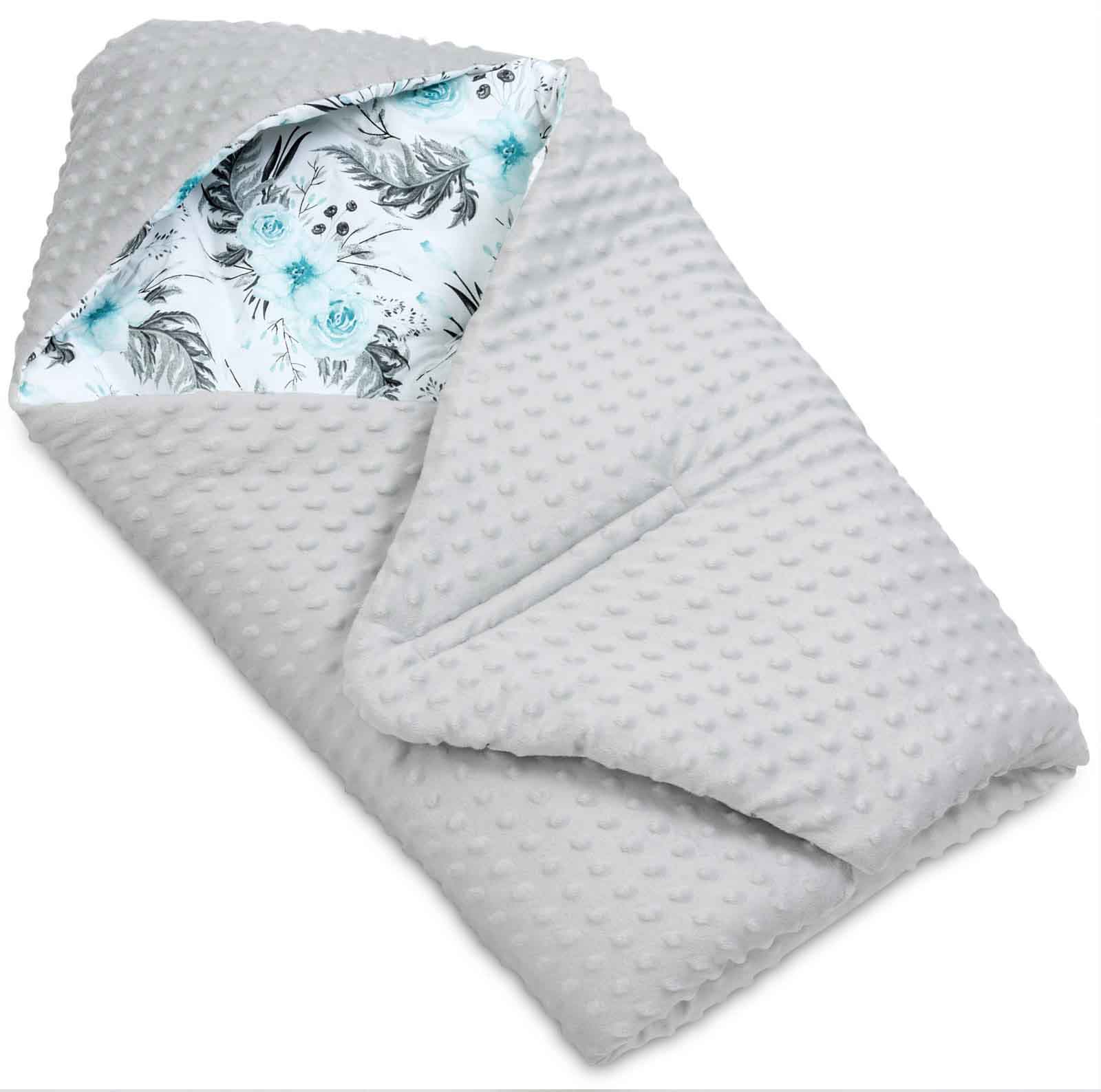 kouverta-autokinitou---Menta-floral-4--Babyllama Κουβέρτα καθίσματος αυτοκινήτου Μέντα Floral - Image 5