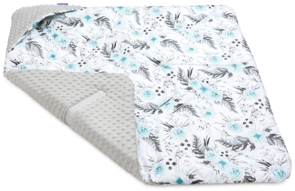 kouverta autokinitou - Menta floral- 5Babyllama Κουβέρτα καθίσματος αυτοκινήτου Μέντα Floral - Image 4