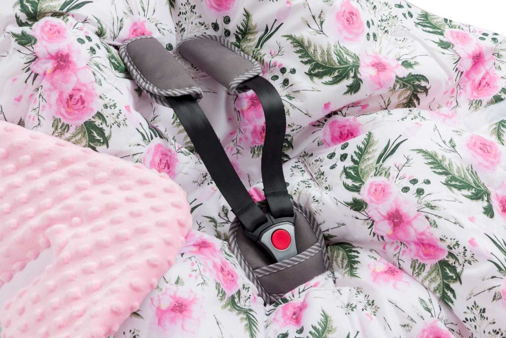 kouverta autokinitou - Pink Floral - Babyllama 5907534755565 Κουβέρτα καθίσματος αυτοκινήτου Pink Floral - Image 2