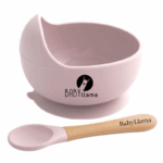 Μπoλ Φαγητού Σιλικόνης με κουτάλι Dusty Pink