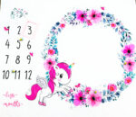 Milestone blanket Unicorn