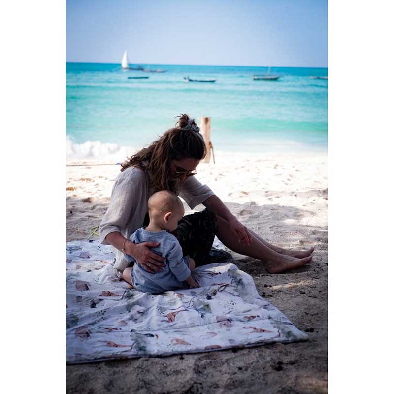 Kouveta paralias Babyllama 4 Χαλάκι Παραλίας - Πίκνικ Tropical 150x200 εκατοστά - Image 7