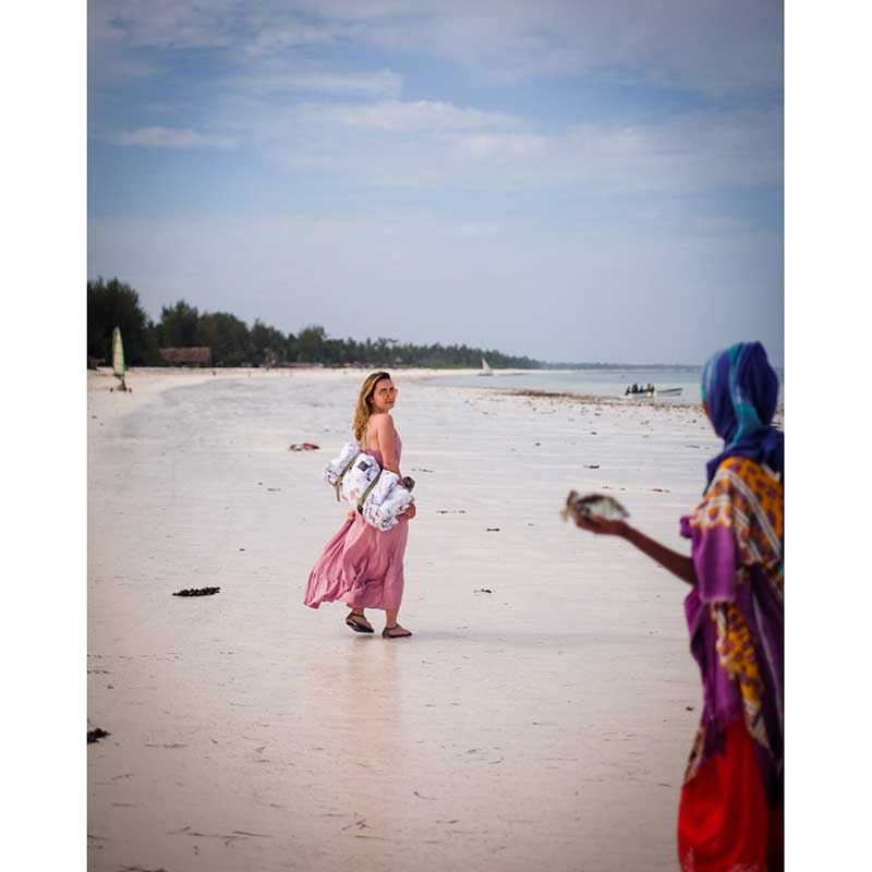 Kouveta paralias Babyllama 7 Χαλάκι Παραλίας - Πίκνικ Tropical 150x200 εκατοστά - Image 4