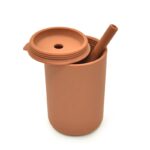 Ποτηράκι σιλικόνης με καλαμάκι Ελεφαντάκι160ml - Image 2