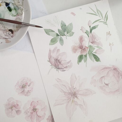 Vintage-Floral-drawing Παιδικό καπέλο Vintage Floral - Image 6