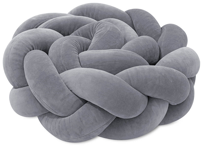 Plexouda-tripli-2m-DARK-GREY-Babyllama_3 Πάντα πλεξούδα τριπλή χειροποίητη Velvet 200x18εκ Dark Grey - Image 5