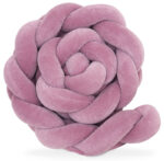 Πάντα πλεξούδα τριπλή χειροποίητη Velvet 200x18εκ Dusty Pink