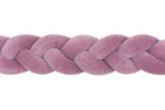 Πάντα πλεξούδα τριπλή χειροποίητη Velvet 200x18εκ Dusty Pink - Image 4