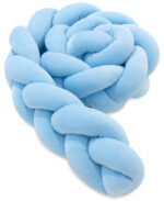 Πάντα πλεξούδα τριπλή χειροποίητη Velvet 200x18εκ Light Blue - Image 2