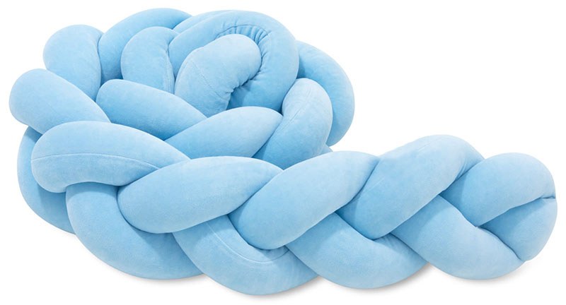 Plexouda-tripli-2m-LIGHT-BLUE-Babyllama_4 Πάντα πλεξούδα τριπλή χειροποίητη Velvet 200x18εκ Light Blue - Image 4