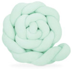 Πάντα πλεξούδα τριπλή χειροποίητη Velvet 200x18εκ Mint