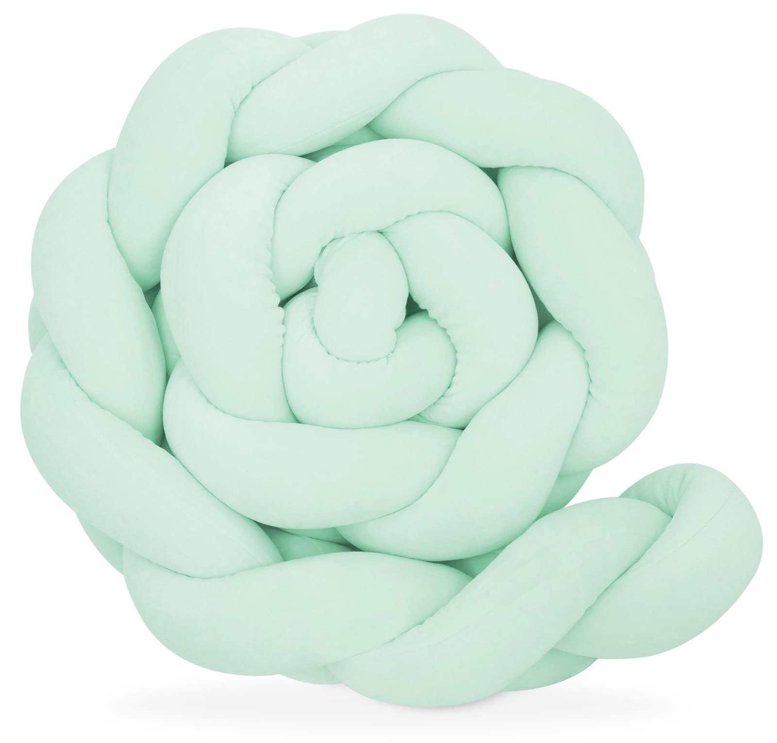 Plexouda-tripli-2m-MINT-Babyllama_1 Πάντα πλεξούδα τριπλή χειροποίητη Velvet 200x18εκ Mint - Image 1