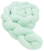 Πάντα πλεξούδα τριπλή χειροποίητη Velvet 200x18εκ Mint - Image 2