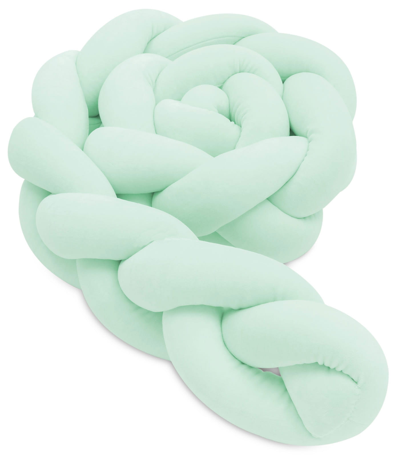 Plexouda-tripli-2m-MINT-Babyllama_2 Πάντα πλεξούδα τριπλή χειροποίητη Velvet 200x18εκ Mint - Image 2