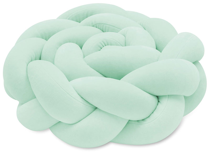 Plexouda-tripli-2m-MINT-Babyllama_3 Πάντα πλεξούδα τριπλή χειροποίητη Velvet 200x18εκ Mint - Image 5