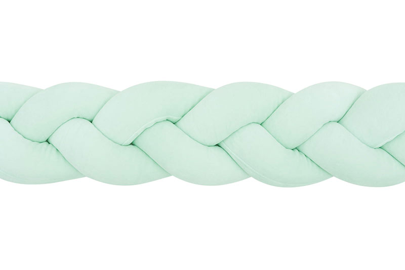 Plexouda-tripli-2m-MINT-Babyllama_5 Πάντα πλεξούδα τριπλή χειροποίητη Velvet 200x18εκ Mint - Image 6