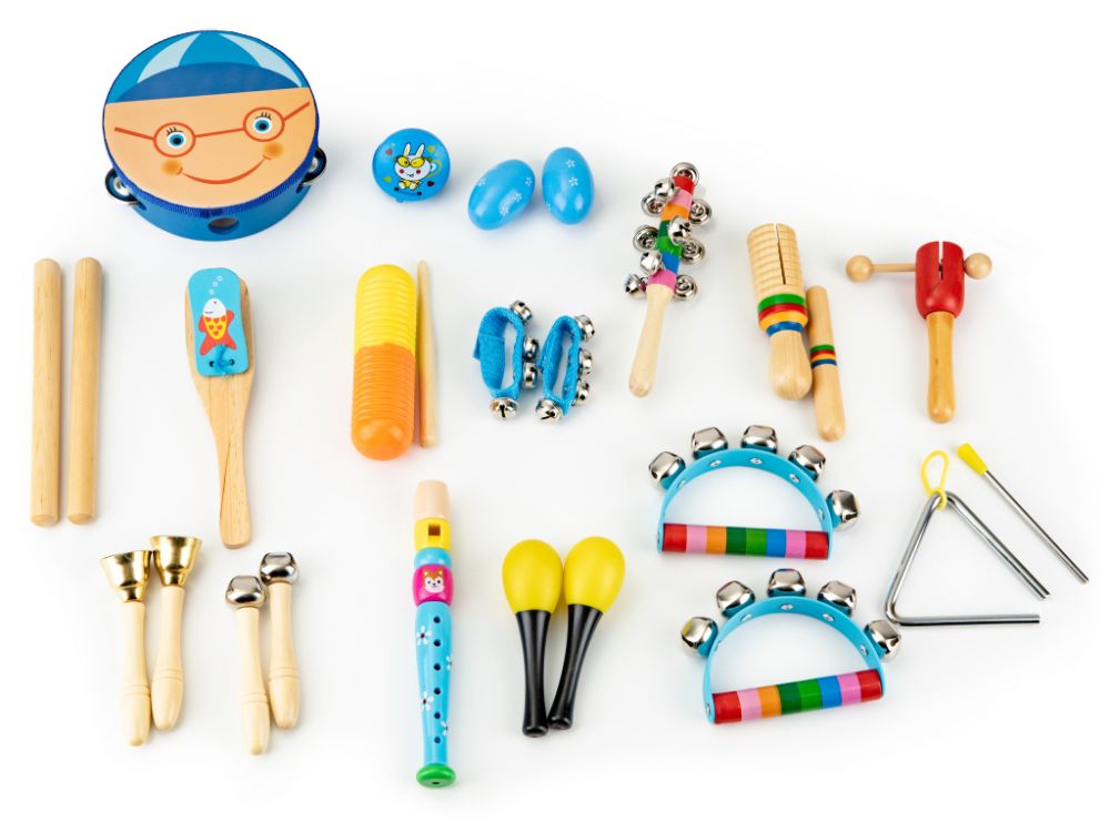 Ecotoys Set mousikis me 16 organa k tsanta metaforas 5 Ecotoys Σετ μουσικής με 16 όργανα και τσάντα μεταφοράς σε μπλε χρώμα - Image 5