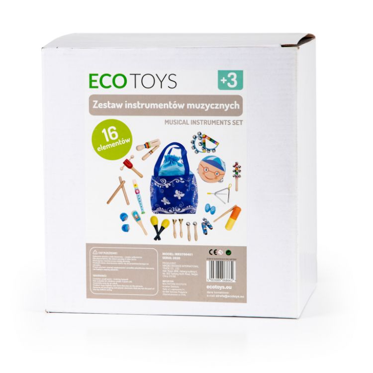 Ecotoys Set mousikis me 16 organa k tsanta metaforas 6 Ecotoys Σετ μουσικής με 16 όργανα και τσάντα μεταφοράς σε μπλε χρώμα - Image 6