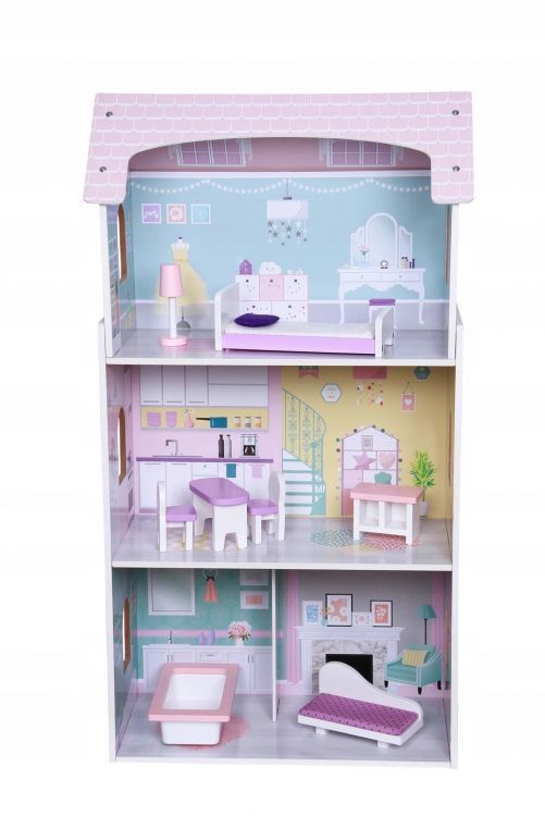 Ecotoys ksilino kouklospito Moni Anna 4 Ξύλινο Κουκλόσπιτο Moni Anna 3ετων+ - Image 7