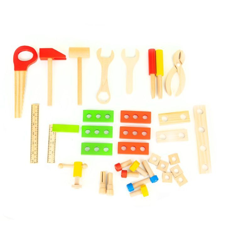 ksylini ergaleiothiki XXL ecotoys MB028 3 Ξύλινα εργαλεία σε κουτί εργαστήριο σετ XXL - Image 2