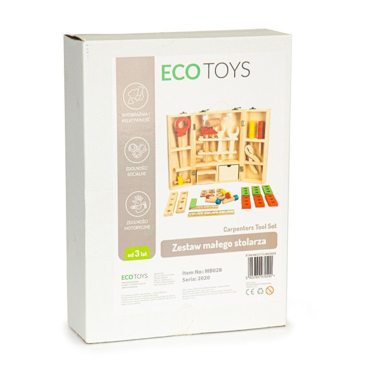 ksylini ergaleiothiki XXL ecotoys MB028 5 Ξύλινα εργαλεία σε κουτί εργαστήριο σετ XXL - Image 4