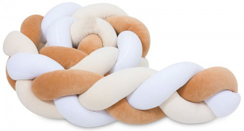 plexouda-velvet-2m-baby-pink--caramel--white Πάντα πλεξούδα τριπλή χειροποίητη Velvet 200x18εκ caramel - white - beige - Image 3