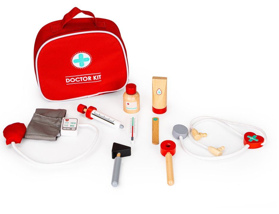 tsanta iatrikou kit me ksilina aksesouar ecotoys 11 Τσάντα ιατρικού κιτ + 9 ξύλινα αξεσουάρ - Image 5