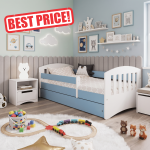 Classic - Baby Blue Παιδικό κρεβάτι (Με συρτάρι + δώρο το στρώμα)