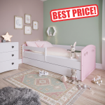 Julia - Baby Pink Παιδικό κρεβάτι (Με συρτάρι + δώρο το στρώμα)