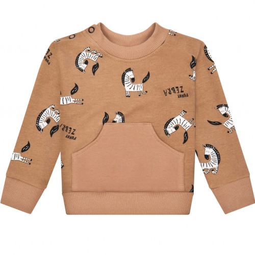 set blouzaki padelonaki kafe me zevres 2 Σετ φόρμας καφέ με ζέβρες - Image 2