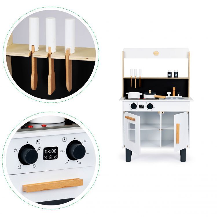 ksilini kouzina me ixitika efe4 Ξύλινη κουζίνα με ηχητικά εφέ Ecotoys - Image 7