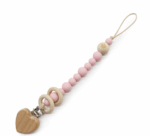 Κλιπ Πιπίλας Heart Baby Pink