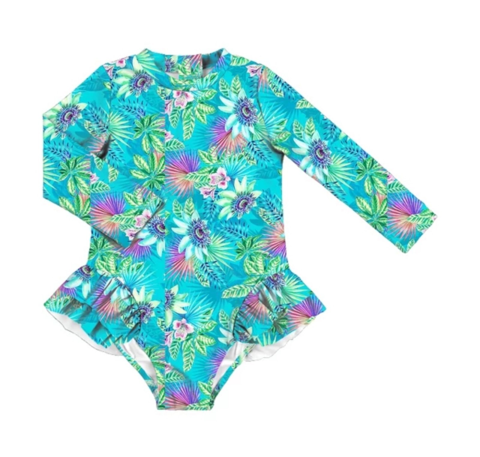 paidiko olosomo magio Ocean Flowers babyllama Παιδικό ολόσωμο Μαγιό Ocean Flowers - Image 1