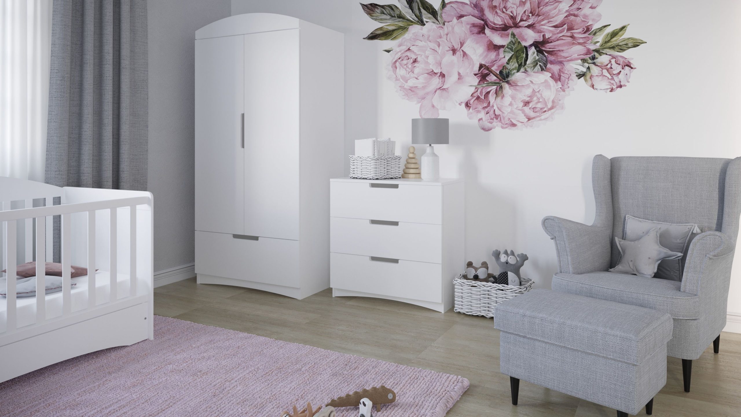 classic4 Ντουλάπα Classic Λευκή 183.5 x 90 x 52 εκατοστά - Image 5