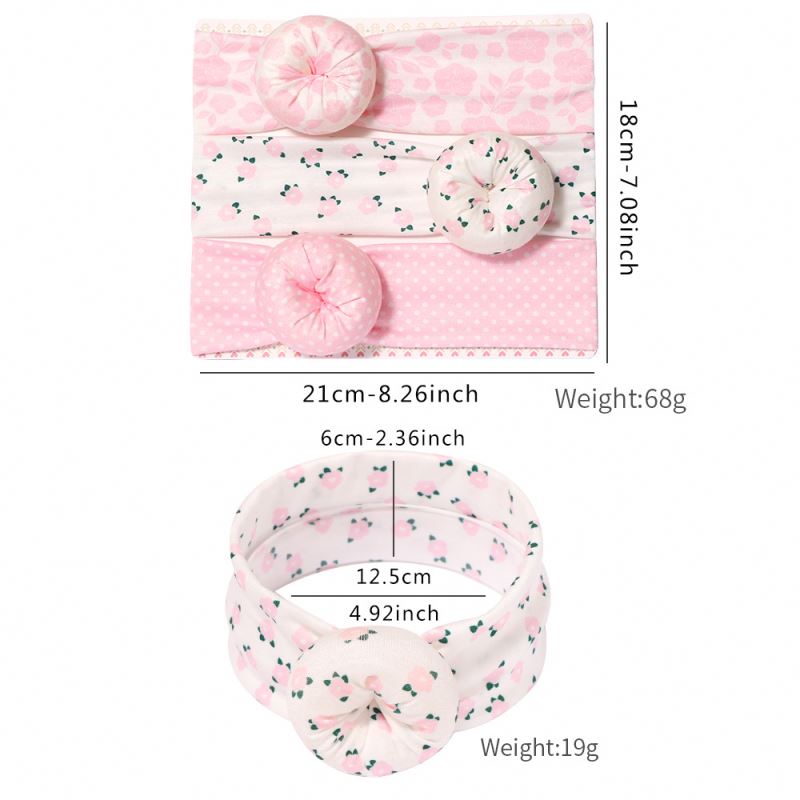 set roz apalo me leuko fonto me diastaseis Κορδέλες σετ των 3 Ντόνατ Pink - Image 4