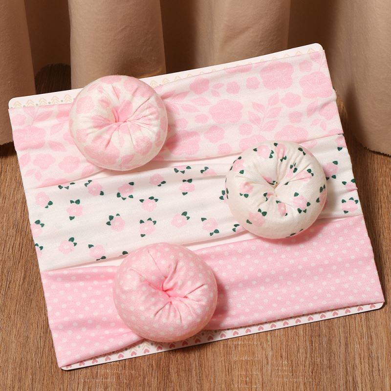 set roz apalo se kartela Κορδέλες σετ των 3 Ντόνατ Pink - Image 5