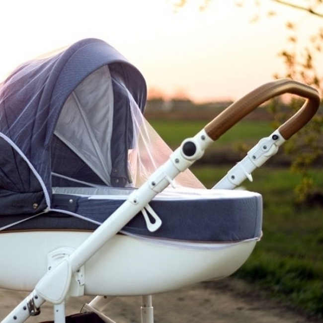 kounoupiera-karotsiou-lefki1 Κουνουπιέρα Καροτσιού με Λάστιχο Λευκή 95x60x20 - Image 2