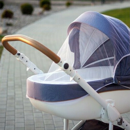 kounoupiera-karotsiou-lefki2 Κουνουπιέρα Καροτσιού με Λάστιχο Λευκή 95x60x20 - Image 3