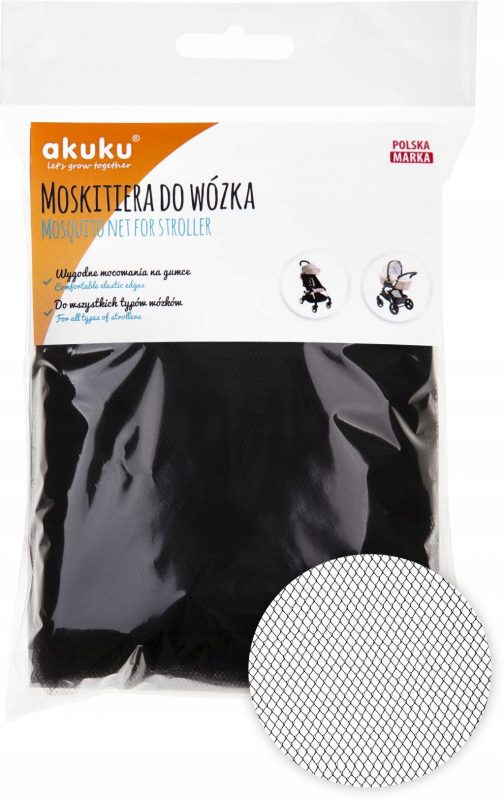 kounoupiera-karotsiou-mavri Κουνουπιέρα Καροτσιού με Λάστιχο Μαύρη 95x60x20 - Image 1