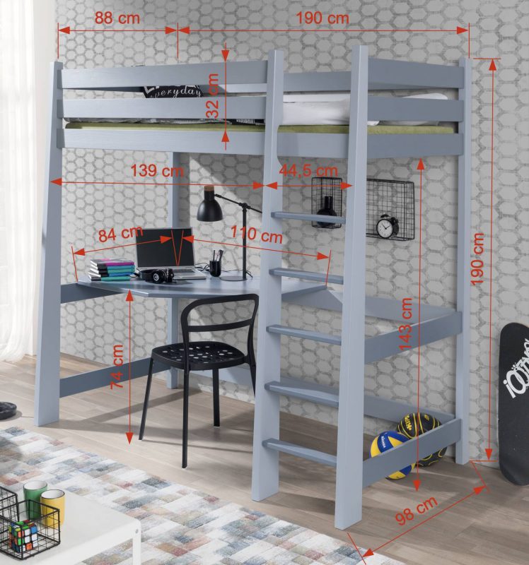 MILOSZ - DIMENSIONS MILOSZ Κουκέτα - Γραφείο - Image 2